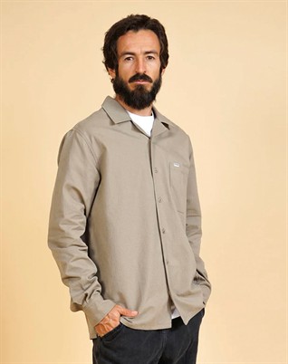 Elsk - Ripstop Men's Skjorte - Cashew Beige